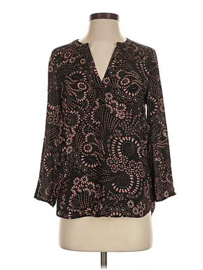 Pre-owned Daniel Rainn 3/4 Sleeve Blouse In Brown