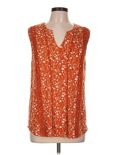 Pre-owned Daniel Rainn Sleeveless Blouse In Orange