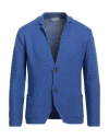 Daniele Alessandrini Homme Man Blazer Azure Size 38 Cotton, Acrylic In Blue