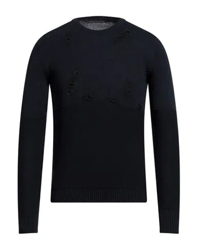Daniele Alessandrini Man Sweater Midnight Blue Size 42 Cotton