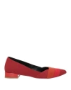 Daniele Ancarani Woman Ballet Flats Red Size 7 Textile Fibers, Leather
