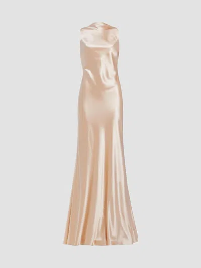 Danielle Frankel Women's Charlie Crepe Satin Gown In Dahlia