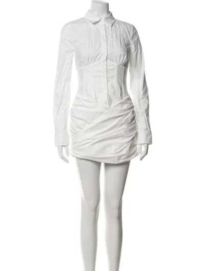 Pre-owned Danielle Guizio Mini Dress In White
