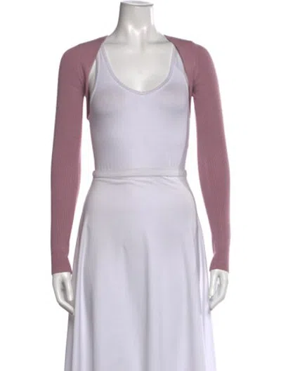 Pre-owned Danielle Guizio V-neck Sweater In Pink