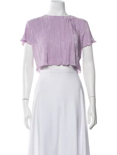 Pre-owned Dannijo Crew Neck Short Sleeve Crop Top W/ Tags In Purple