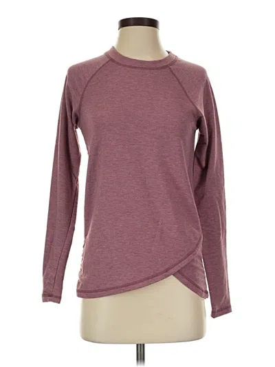 Pre-owned Danskin Long Sleeve T-shirt In Burgundy
