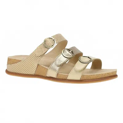 Dansko Women's Campbell Sandal In Gold Multi In Animal Print