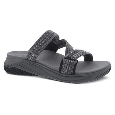 Dansko Women's Rosette Sandal In Grey Multi Webbing In Black