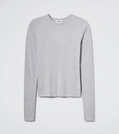 The Room Key Long Sleeve In Grey Melange from Daphne