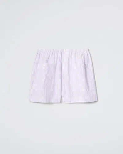 Daphne The Shut Eye Boxer In Lavender Stripe