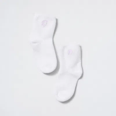 Daphne The Slipper Sock In White And Petal