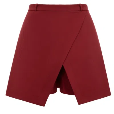 Dar Ann Studio Burgundy Axis Shorts In Red