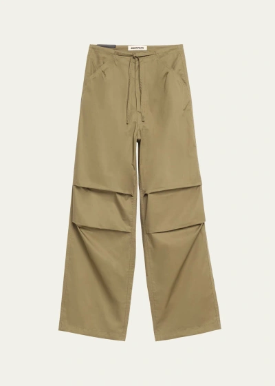 Darkpark Daisy Cotton Military Trousers In Military Green