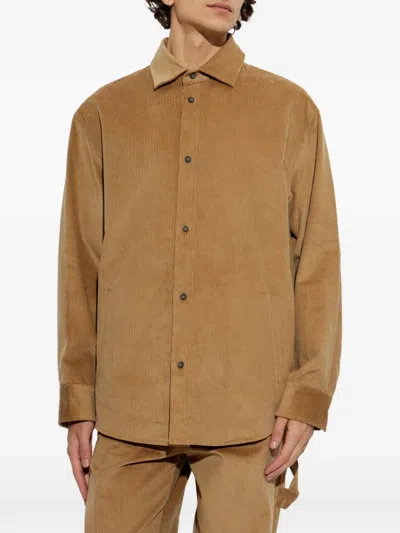 Darkpark Keanu Corduroy Shirt In Brown