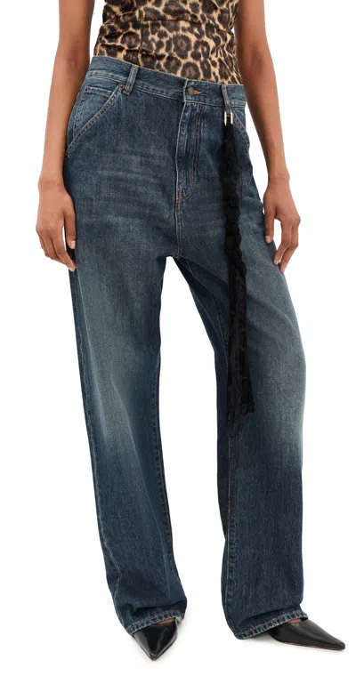 Darkpark Lisa Loose Fit Denim With Hand Woven Wool Chain Fairfax Blue