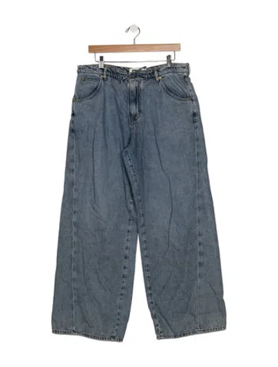 Pre-owned Darkpark Mid-rise Wide Leg Jeans In Blue