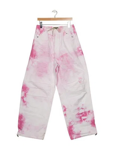 Pre-owned Darkpark Mid-rise Wide Leg Jeans In Pink