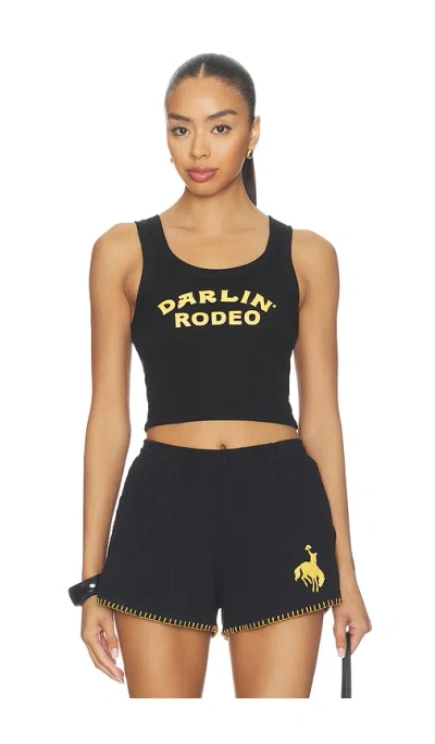 Darlin Rodeo Crop Tank In Midnight