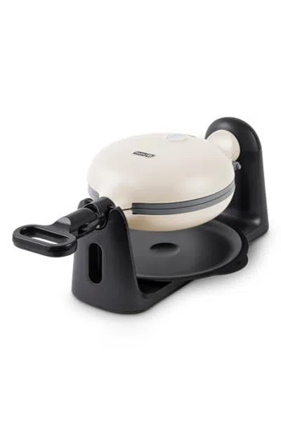 Dash Ceramic Nonstick Flip Belgian Waffle Maker In Cream