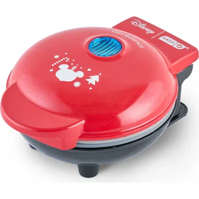 Dash Mickey Mouse Santa Mini Waffle Maker In Red