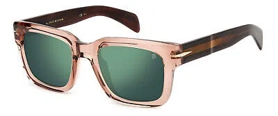 Pre-owned David Beckham Db 7100/s Pinked Striped Brown/green 52/21/145 Men Sunglasses