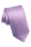 David Donahue Neat Silk Tie In Berry