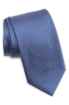 David Donahue Neat Silk Tie In Royal