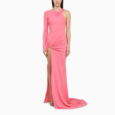 David Koma Pink Asymmetrical Viscose Dress