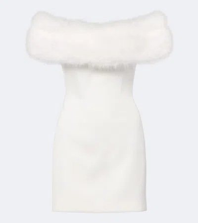 David Koma Strapless Bustier Minidress In White