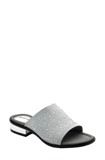 David Tate Premium Slide Sandal In Grey