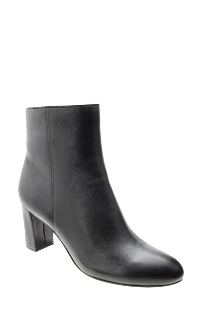David Tate Women's  Alison Boots Black Leather Almond Toe Block Heel Jobb301