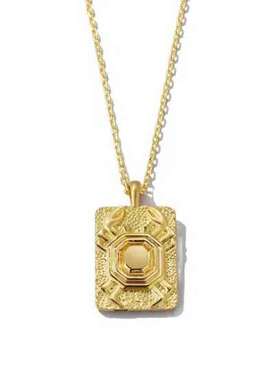 David Webb 18k Yellow Gold Cancer Diamond Necklace