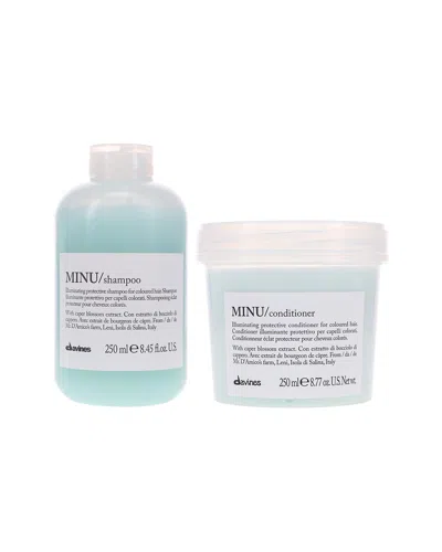 Davines 17.22oz Minu Illuminating Protective Shampoo & Conditioner Combo Pack In Blue