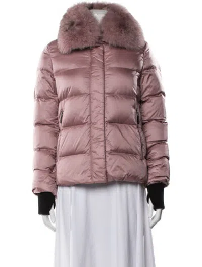 Pre-owned Dawn Levy Nylon Down Jacket In Pink