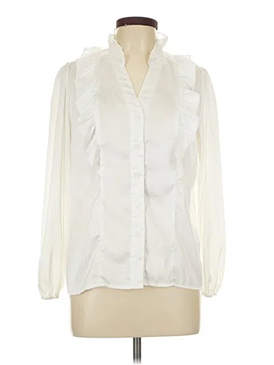 Pre-owned Dazy Long Sleeve Blouse In Ivory