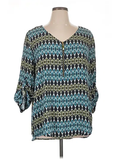 Pre-owned Db Established 1962 3/4 Sleeve Blouse In Teal