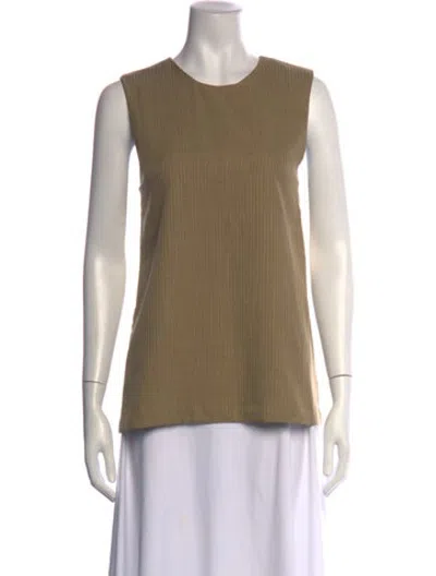 Pre-owned Dé Rococo Crew Neck Sleeveless Top In Green