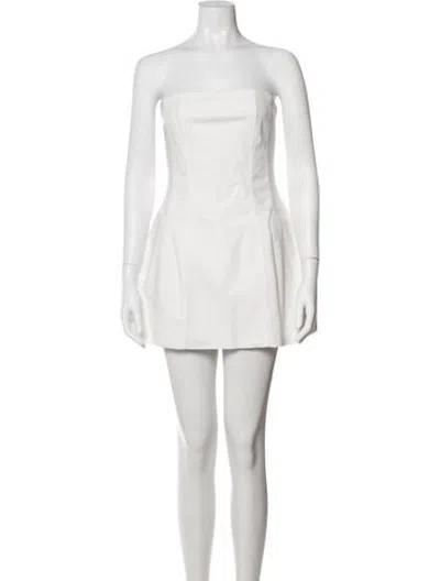 Pre-owned Dé Rococo Strapless Mini Dress In White