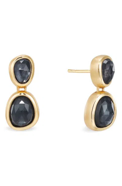 Dean Davidson Cala Droplet Earrings In Iridescent Hematite/gold