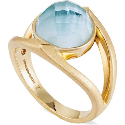 Dean Davidson Mini Galleria Ring In Iridescent Sky Blue