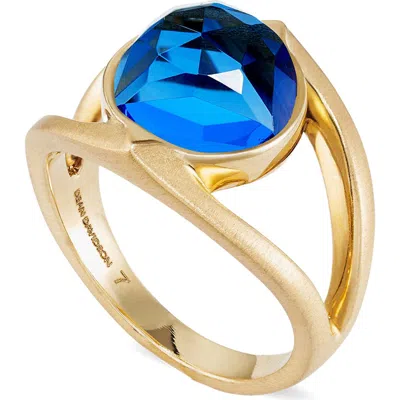 Dean Davidson Mini Galleria Ring In Midnight Blue/gold