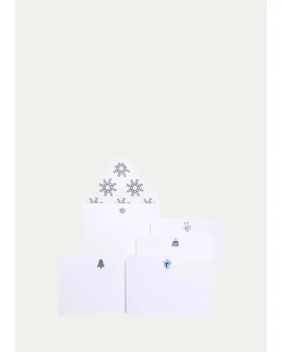 Dear Annabelle Frosty Notecards Set In White