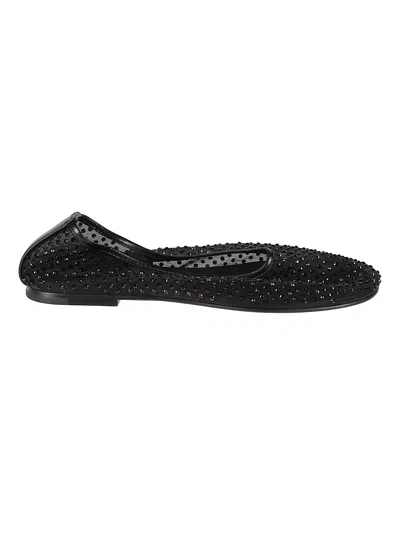 Dear Frances Flat Mesh Shoe With Crystal Embellishments In Black
