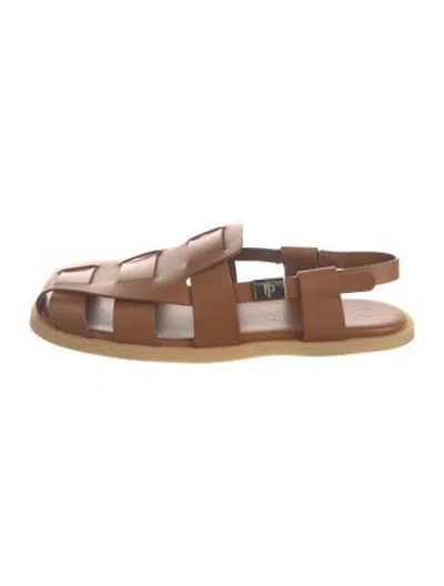 Pre-owned Dear Frances Leather Sandals In Brown