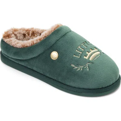 Dearfoams X Madison Lecroy Kid's Little Charmer Clog Slipper In Green