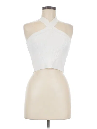 Pre-owned Début Sleeveless Top Ivory Halter Neckline Tops