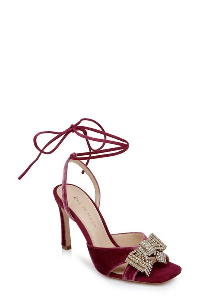 Dee Ocleppo Gina Ankle Wrap Sandal In Purple