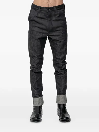 Deepti Turn-up Hem Jeans In Gray