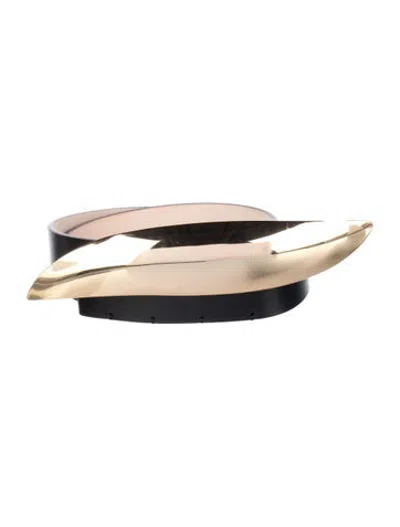 Pre-owned Dehanche Skinny Leather Waist Belt In Black