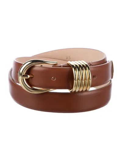 Pre-owned Dehanche Skinny Leather Waist Belt In Brown